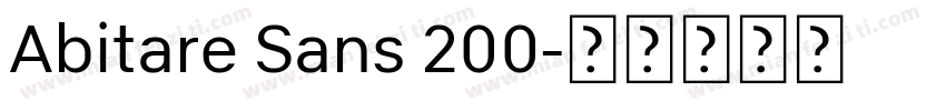 Abitare Sans 200字体转换